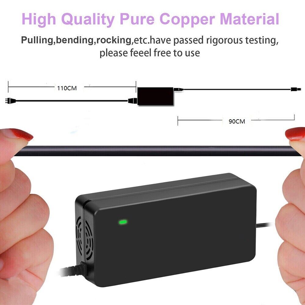 EROCK 6 in 1 Set 42V 2A Li-ion Lithium Battery Charger for Electric Bicycle E-bike 36V