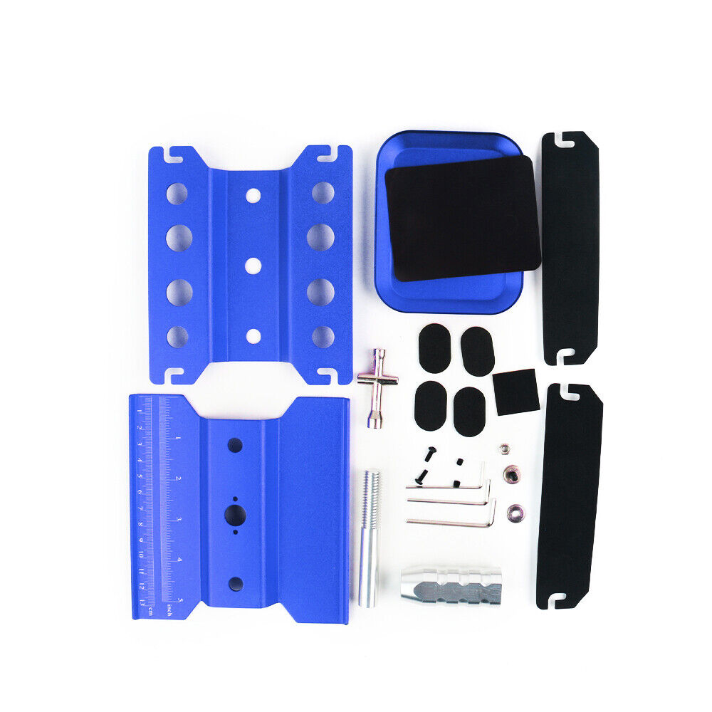 StoneSky Repair Station Work Stand w/Screw Tray Tool 360° Rotate Lift For 1/8 1/10 RC Car