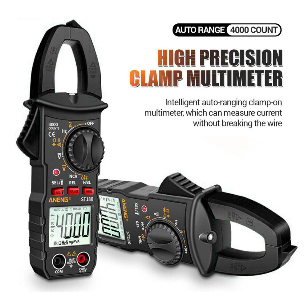 Digital Multimeter Tester AC DC Volt Amp Clamp Meter Auto Range LCD Handheld