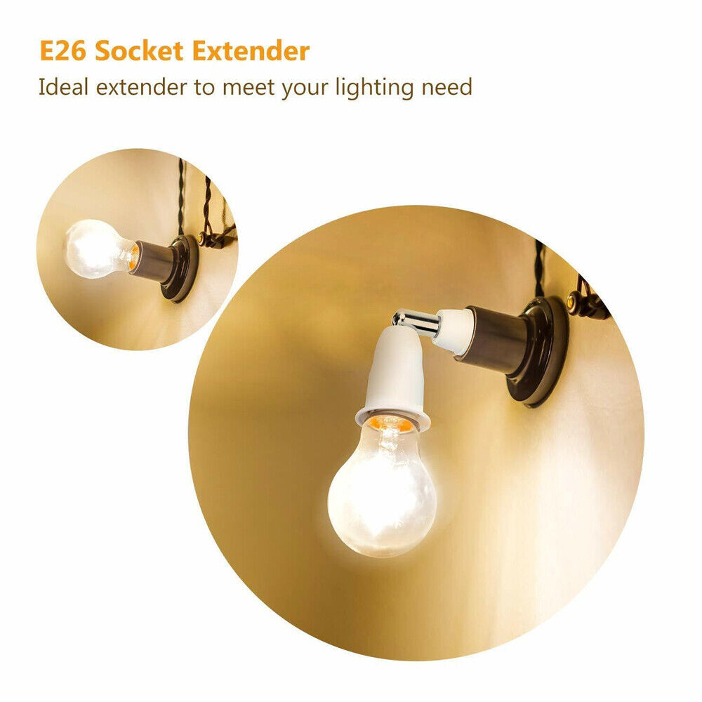 Light Bulb Socket Converter Lamp Holder to Adapter Extender E26 E27 to E26 E27