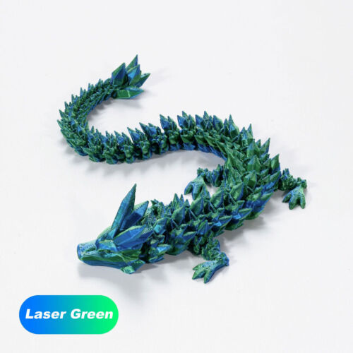 STONESKY 3D Printed Dragon Crystal Articulated Dragon Fish Tank Adults Fidget Desktop Toy