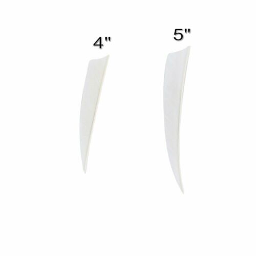 StoneSky 4" 5" White Natural Turkey Arrow Archery Feathers Shield Fletching Bow Arrow DIY