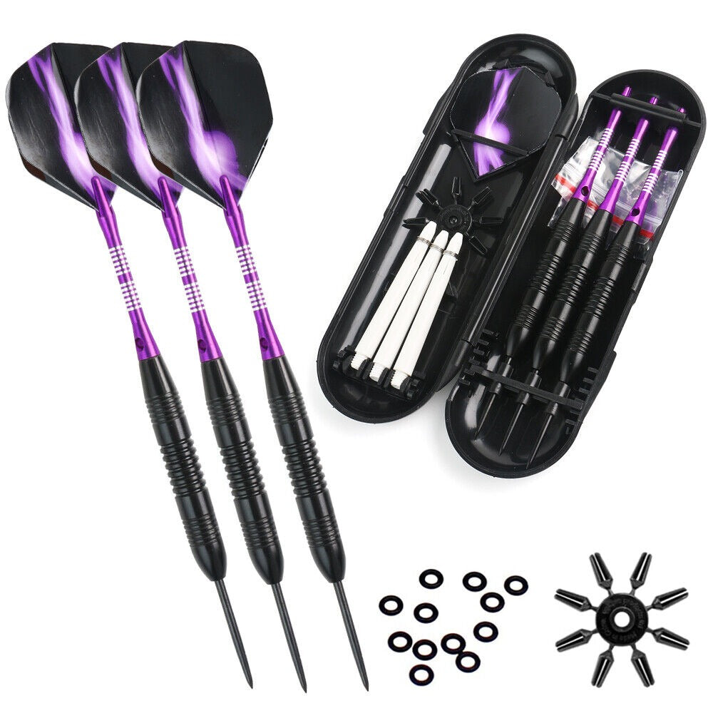 STONESKY 3 Pcs Steel Tip Darts Barrel Aluminum Shafts Professional Competition Dart Set