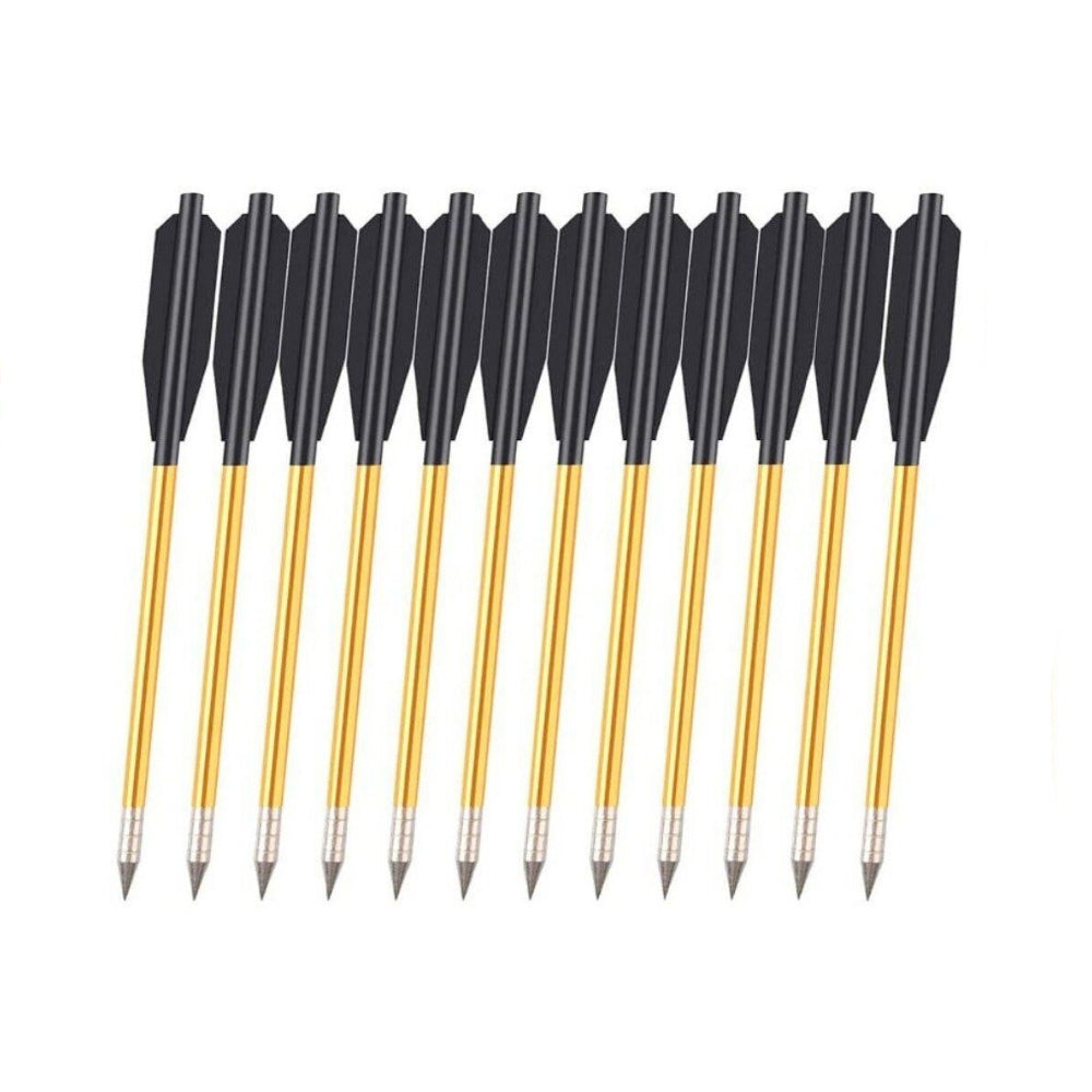 STONESKY 12Pcs 6.3" Crossbow Bolts Aluminum Arrow For 50 &80 lb Pistol Crossbow Archery