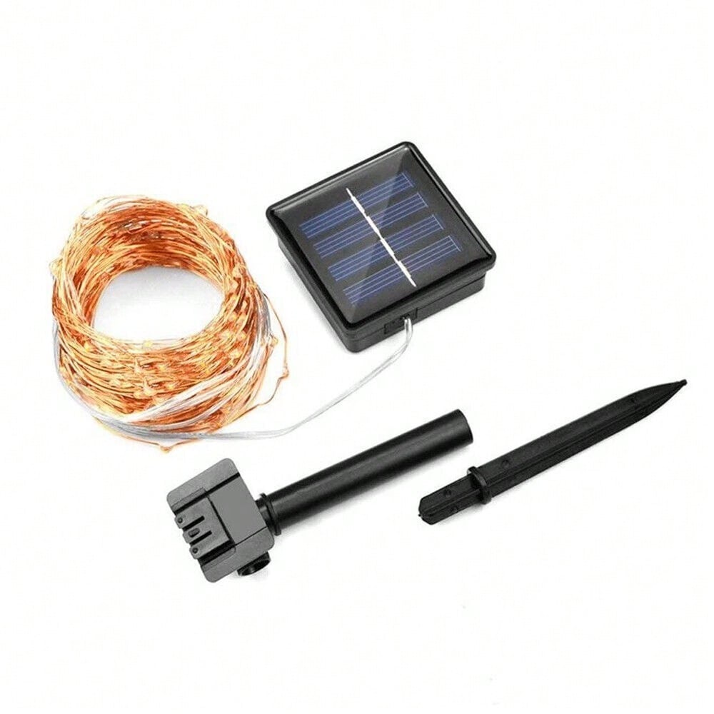 STONESKY 200 LED Solar String Cooper Wire Fairy Lights 8 Modes Outdoor Yard Patio Decor