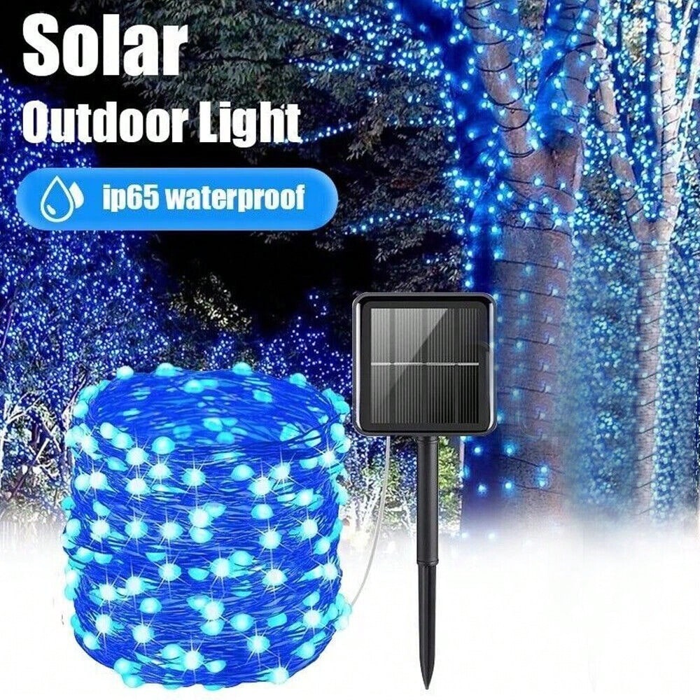 STONESKY 300 LED Solar Fairy String Lights Outdoor Garden Party Path Lawn Tree Decor Xmas