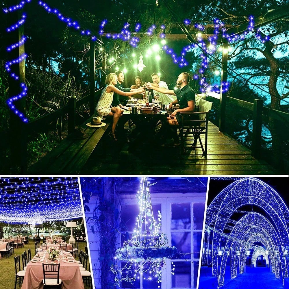 STONESKY 300 LED Solar Fairy String Lights Outdoor Garden Party Path Lawn Tree Decor Xmas