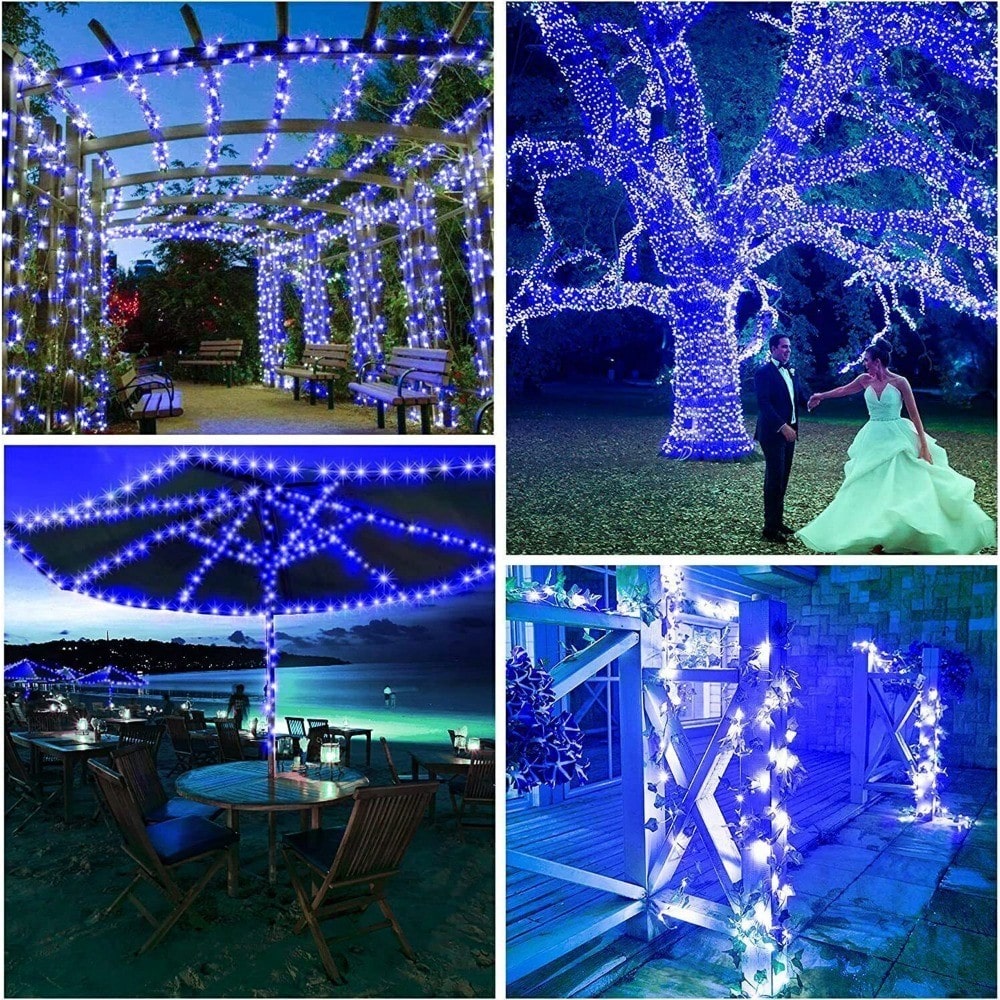 STONESKY 300 LED Solar Fairy String Lights Outdoor Garden Party Path Lawn Tree Decor Xmas