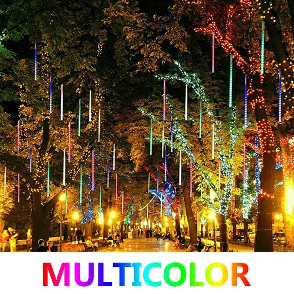 STONESKY 192 LED Meteor Shower String Lights Garden Falling Rain Light Xmas Party Decor