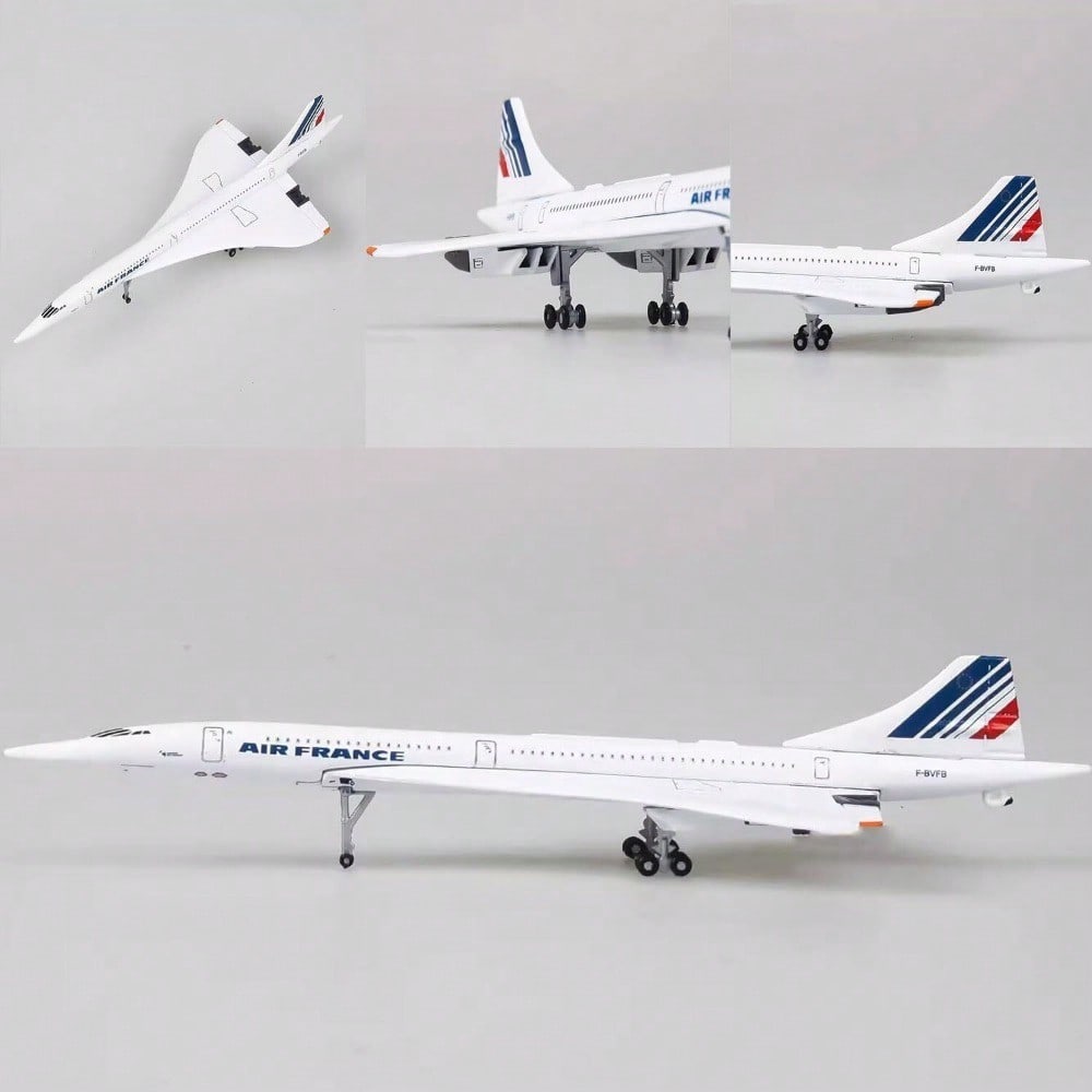 STONESKY 1/400 Scale Concorde Diecast Air France 1976-2003 Aircraft Plane Model Toy Gift