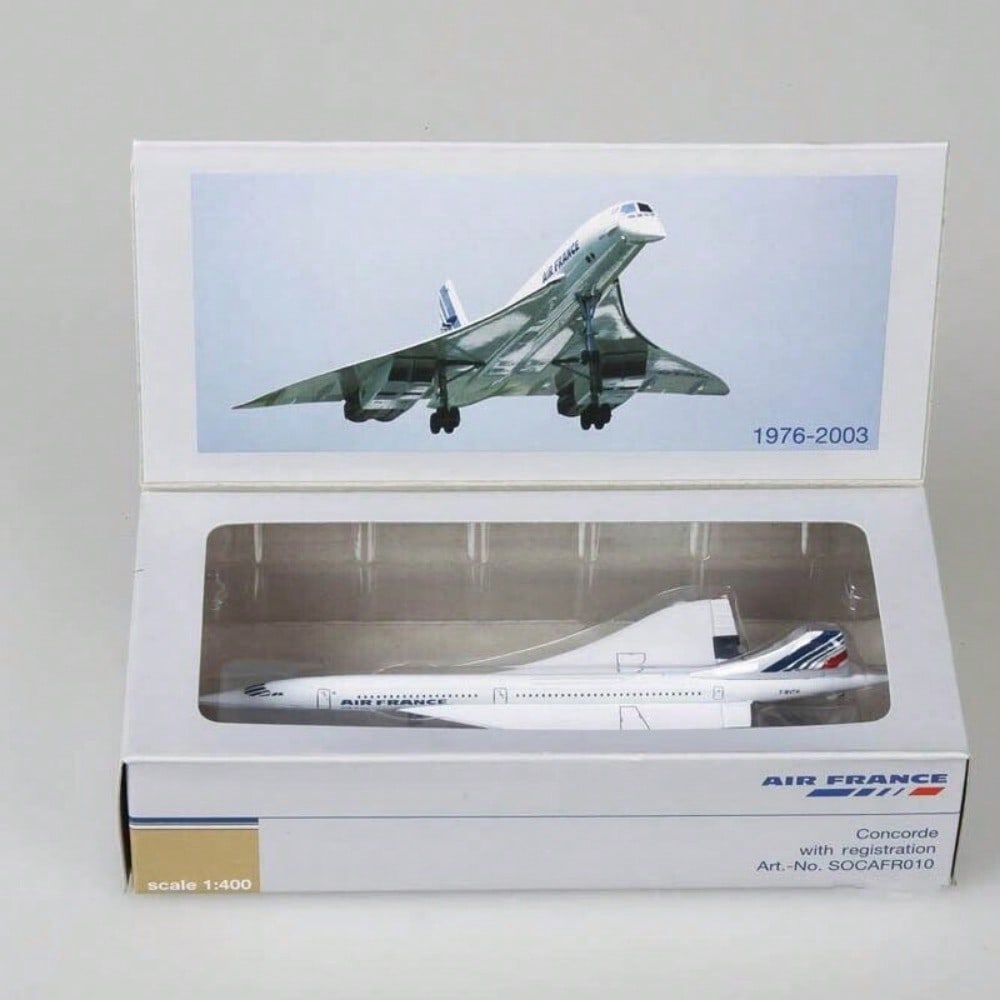 STONESKY 1/400 Scale Concorde Diecast Air France 1976-2003 Aircraft Plane Model Toy Gift