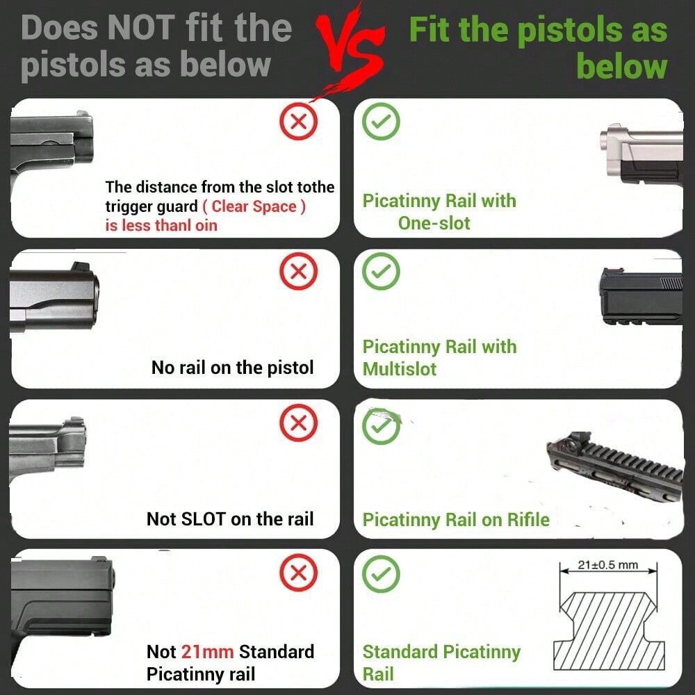 STONESKY Green/Red Laser Sight Flashlight Combo Rechargeable For 20-21mm Picatinny Rails