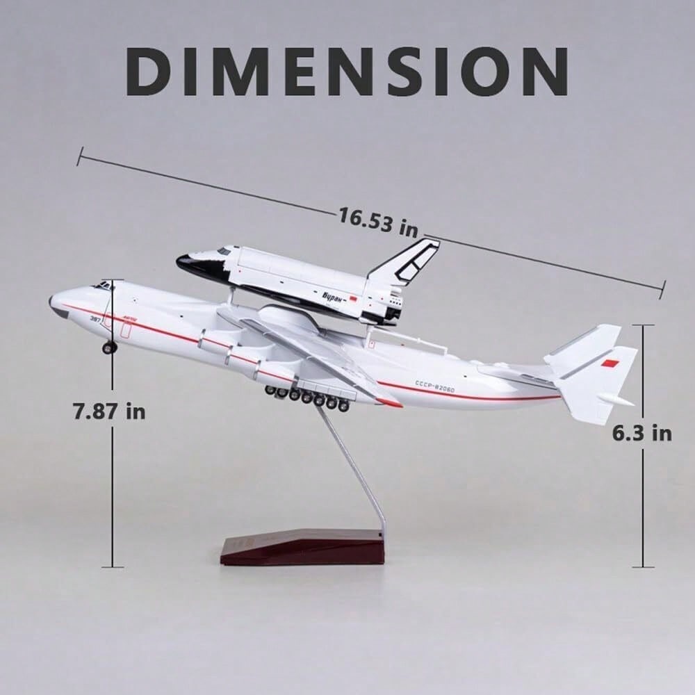 STONESKY 16.5" 1/200 Large AN-225 Antonov Buran Ukraine Airplane Model Transport Aircraft