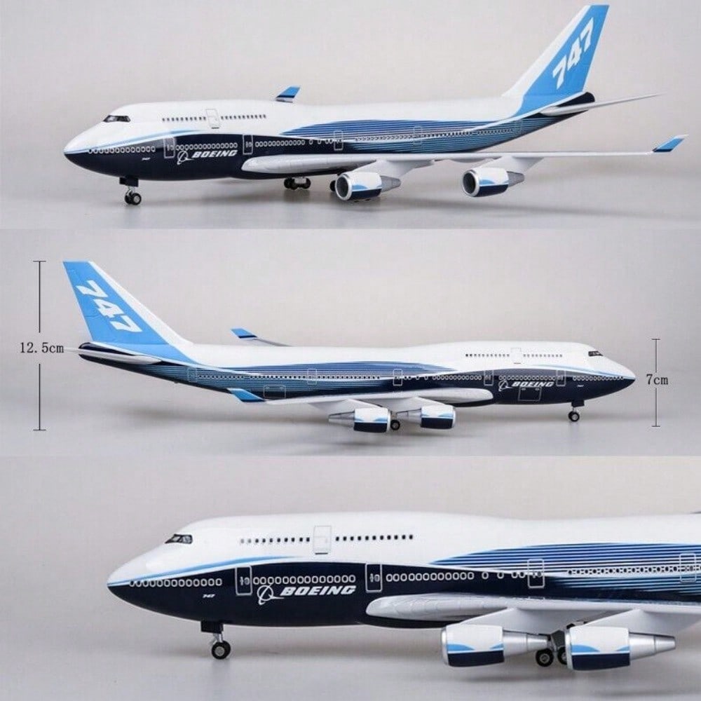 STONESKY 1/150 Airplane Aircraft B747 Boeing 747-400 Plane Model Replica Resin 47cm