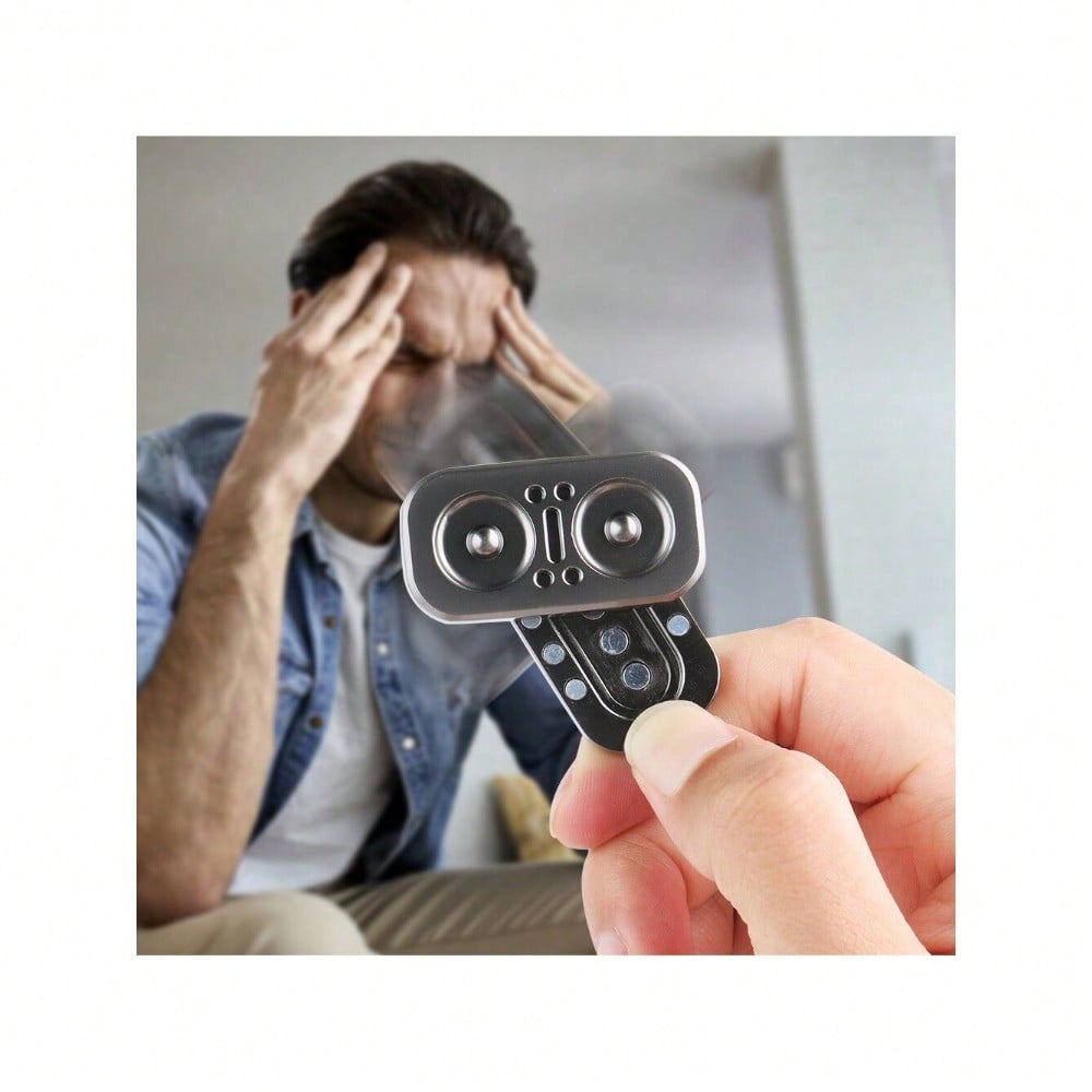 StoneSky Owl Fidget Slider - Magnetic Metal Fidget Toys Spinner Stress Relief Toy, Men's EDC Fidget Toy Haptic Coin Office Desk Toys Gifts For Adults