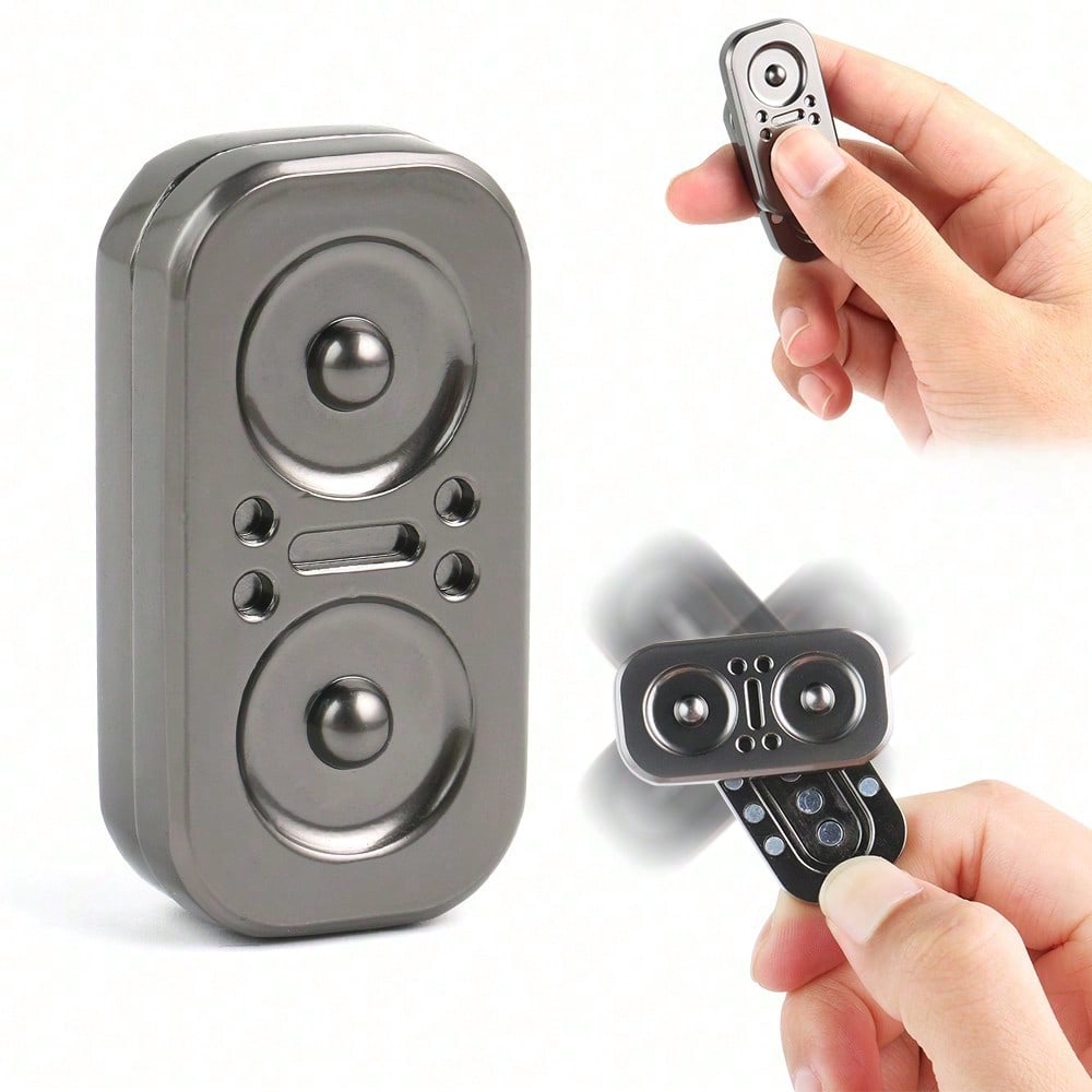 StoneSky Owl Fidget Slider - Magnetic Metal Fidget Toys Spinner Stress Relief Toy, Men's EDC Fidget Toy Haptic Coin Office Desk Toys Gifts For Adults