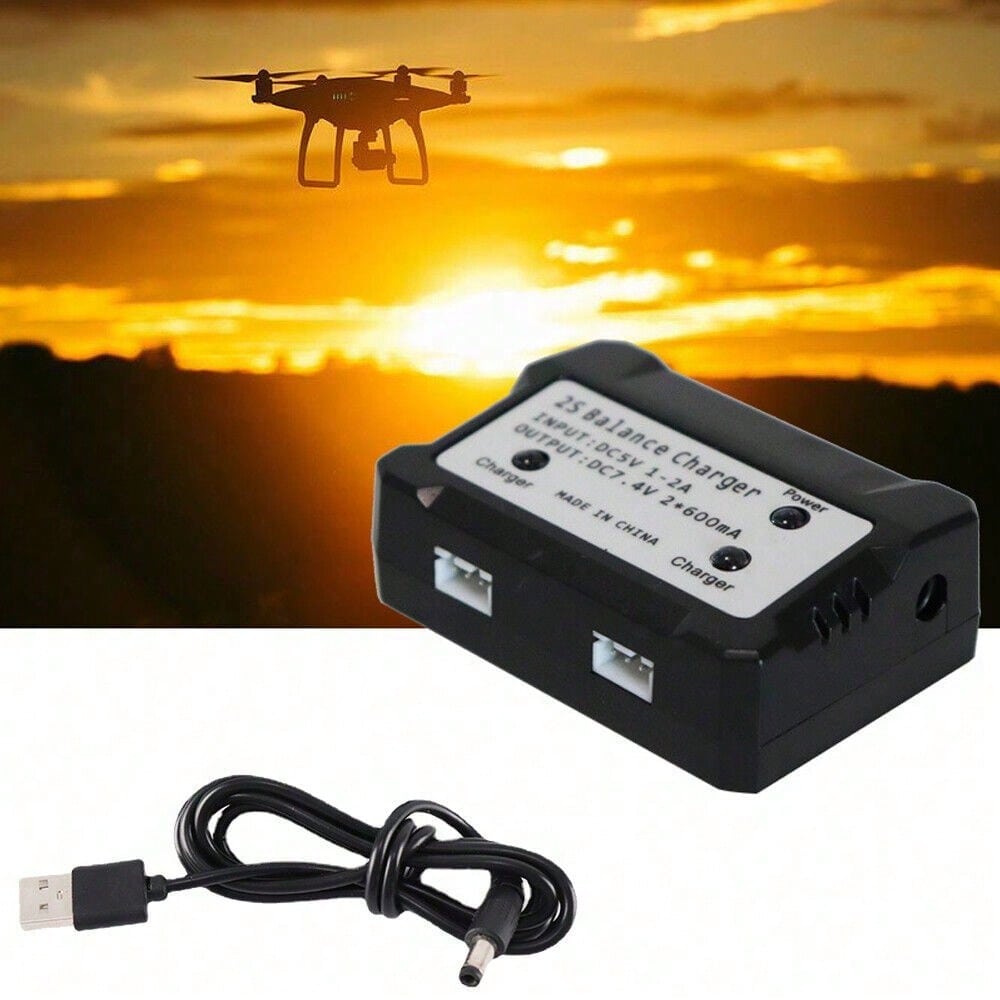STONESKY 7.4V Lithium Battery Balance USB Charger Box For Hubsan H501S H502S RC Airplanes