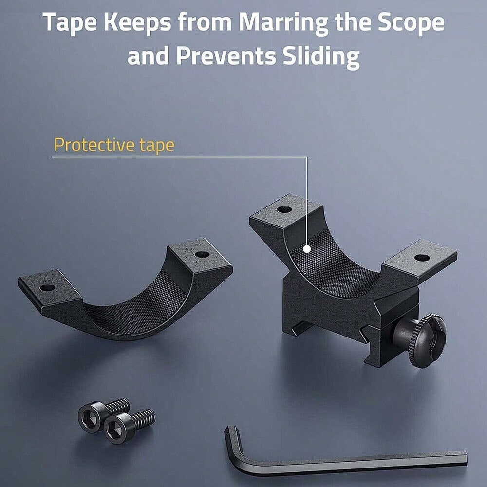 STONESKY 2Pcs High/Low Profile 1" Scope Ring Light Mount For 20mm Picatinny Weaver Rails