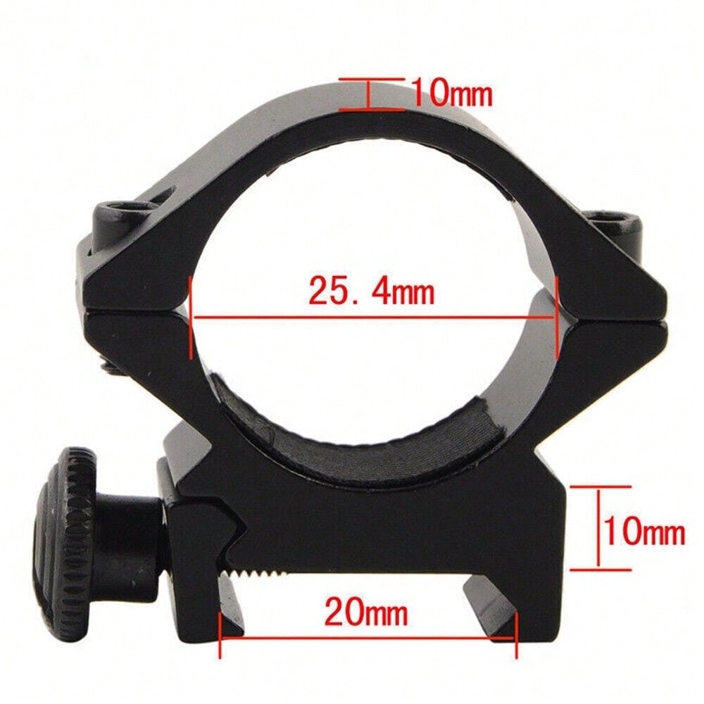 STONESKY 2Pcs High/Low Profile 1" Scope Ring Light Mount For 20mm Picatinny Weaver Rails