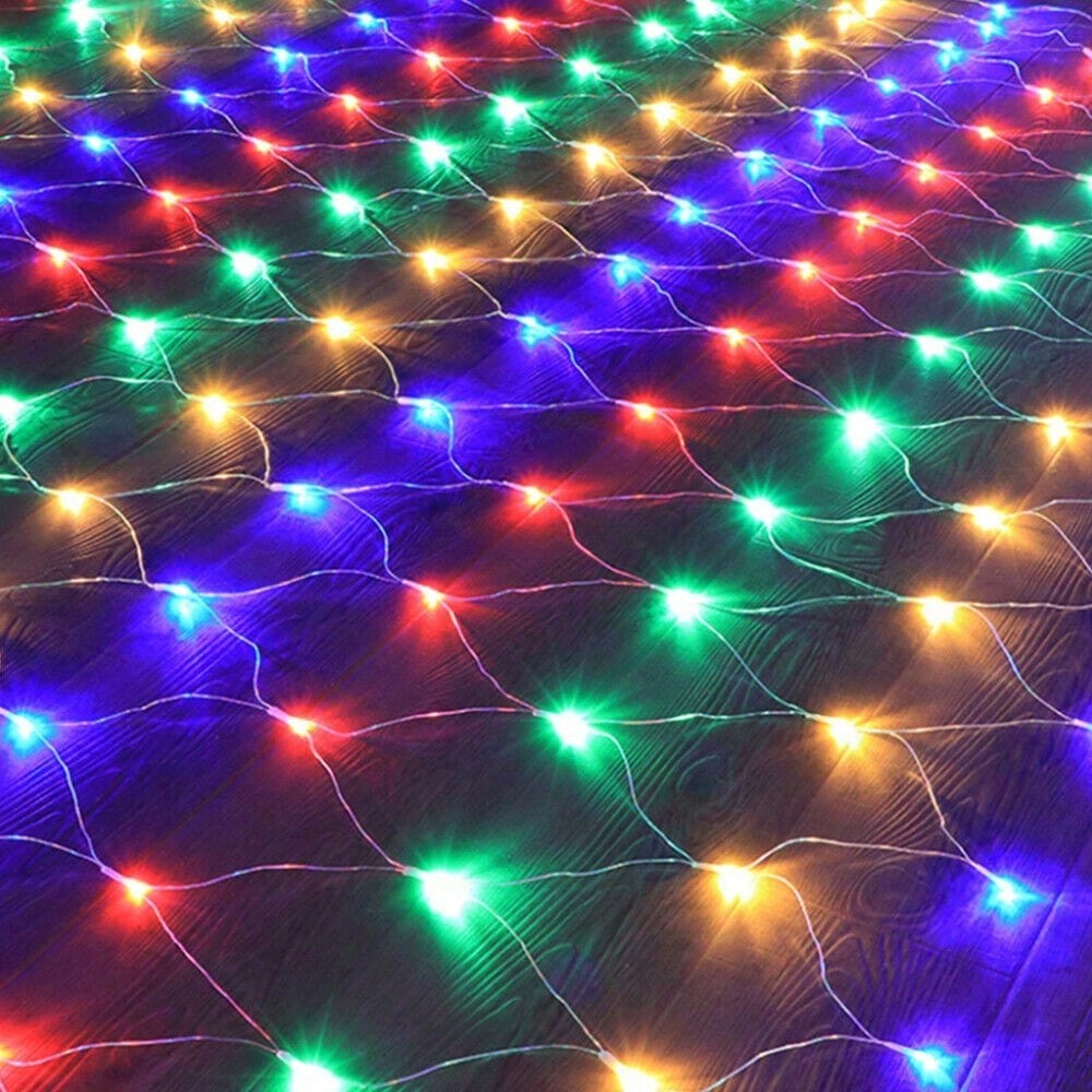 STONESKY 3M*2M Solar LED String Fairy Lights Net Mesh Curtain Outdoor Xmas Party Decor