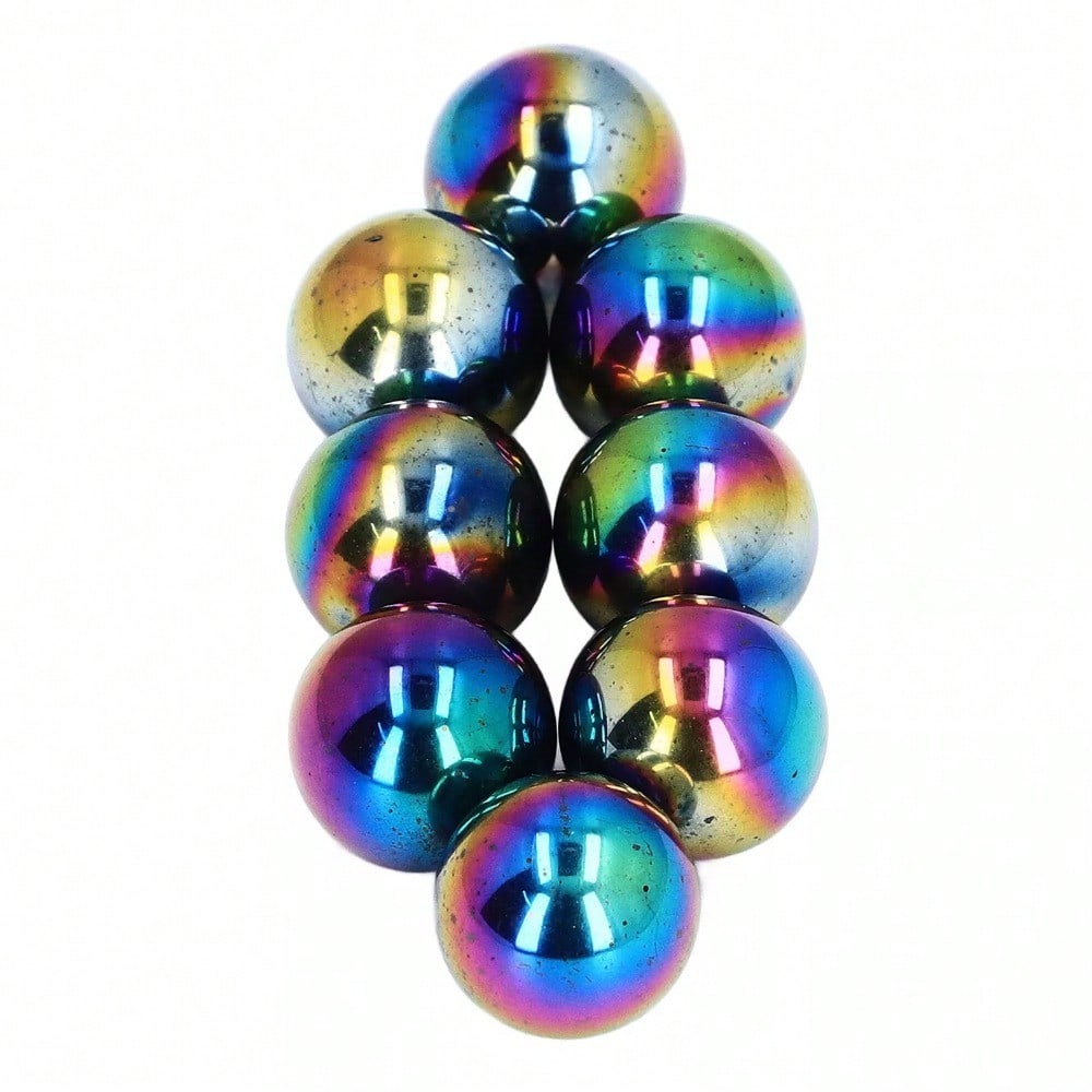 STONESKY 28Pcs Rainbow Balls Fidget Toy Ferrite Polishing Kids Sphere Magnet 20mm L GAW