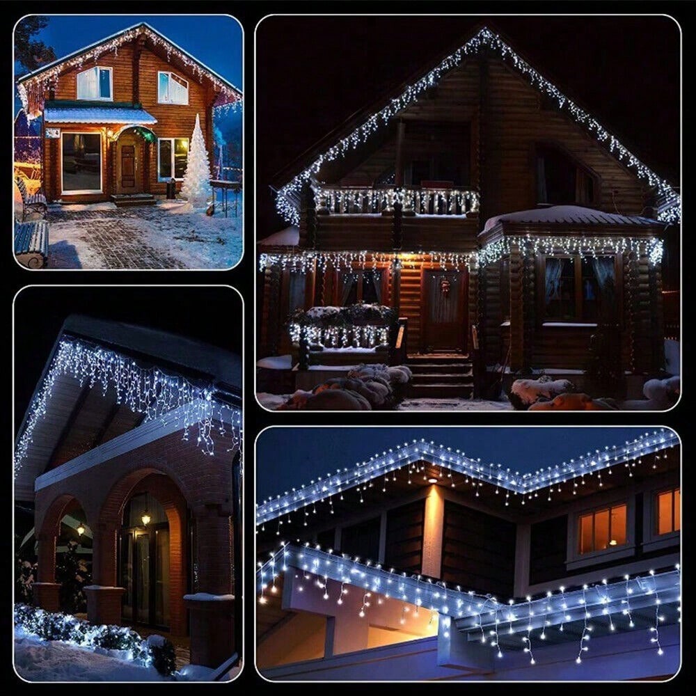 STONESKY Solar LED Christmas Fairy String Lights Outdoor Icicle Light Xmas Wedding Decor