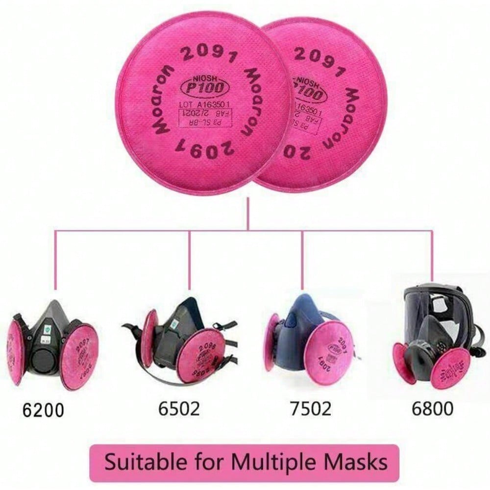STONESKY 10PCS 2091 Filter Replacement For 6200,6300,6800,7502 Series Respirator 2091CN