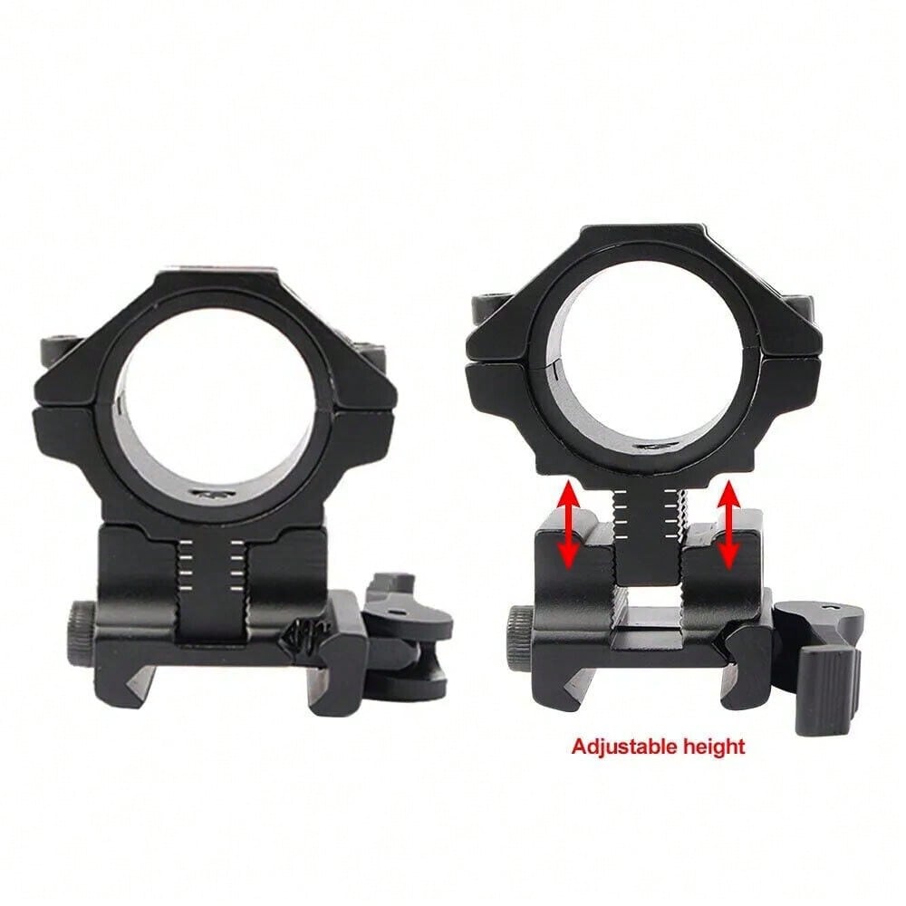 STONESKY 1''/30mm Adjustable Raise Scope QD Mount Ring For 20mm Standard Picatinny Rail