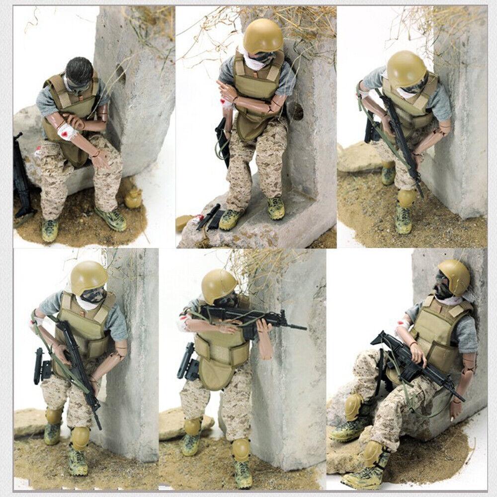 STONESKY 1:6 Scale Heroic wounded Soldier Action Figures Military Model Toys Xmas Gifts