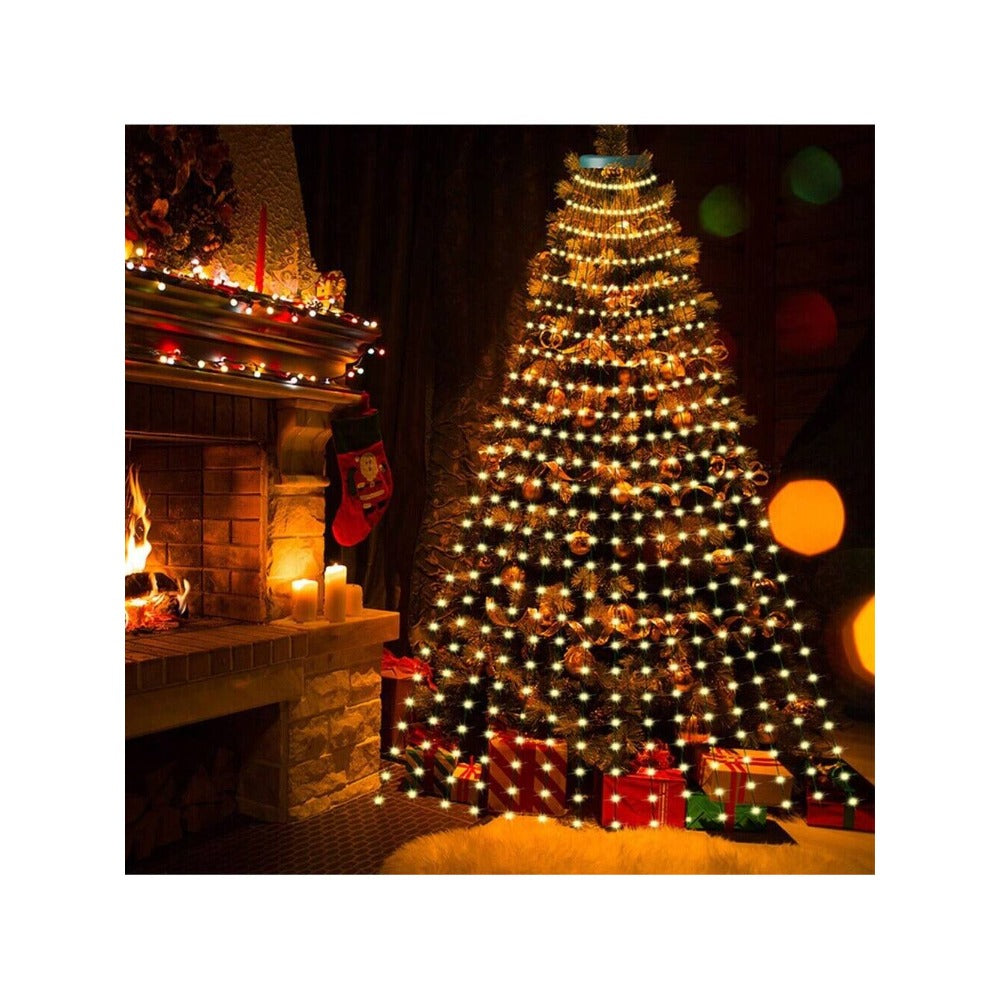 STONESKY Christmas Tree Waterfall String Lights 6.56FT x 16 Lines 320 LED USB Xmas Lights