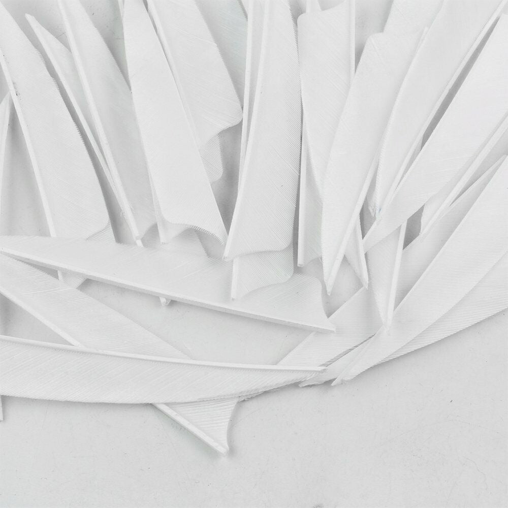 StoneSky 4" 5" White Natural Turkey Arrow Archery Feathers Shield Fletching Bow Arrow DIY