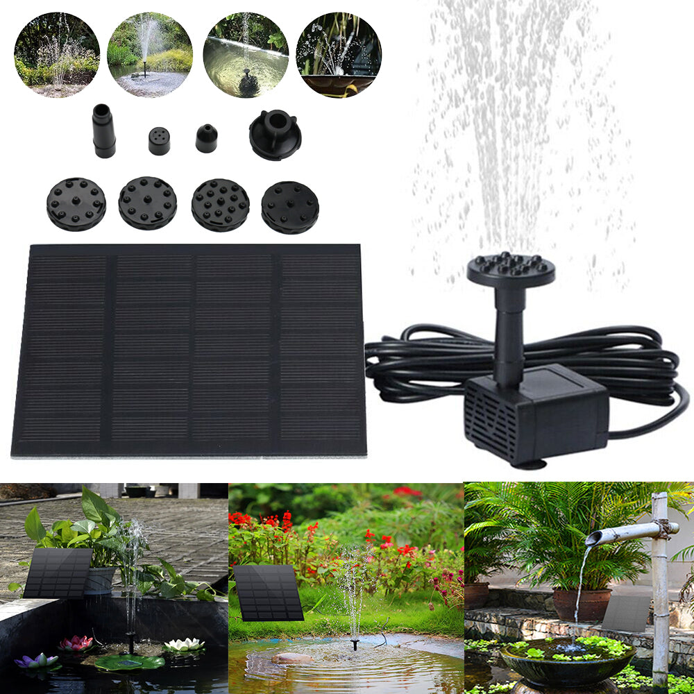 StoneSky Solar Power Fountain Submersible Floating Water Pump Bird Bath Pond Garden Pool