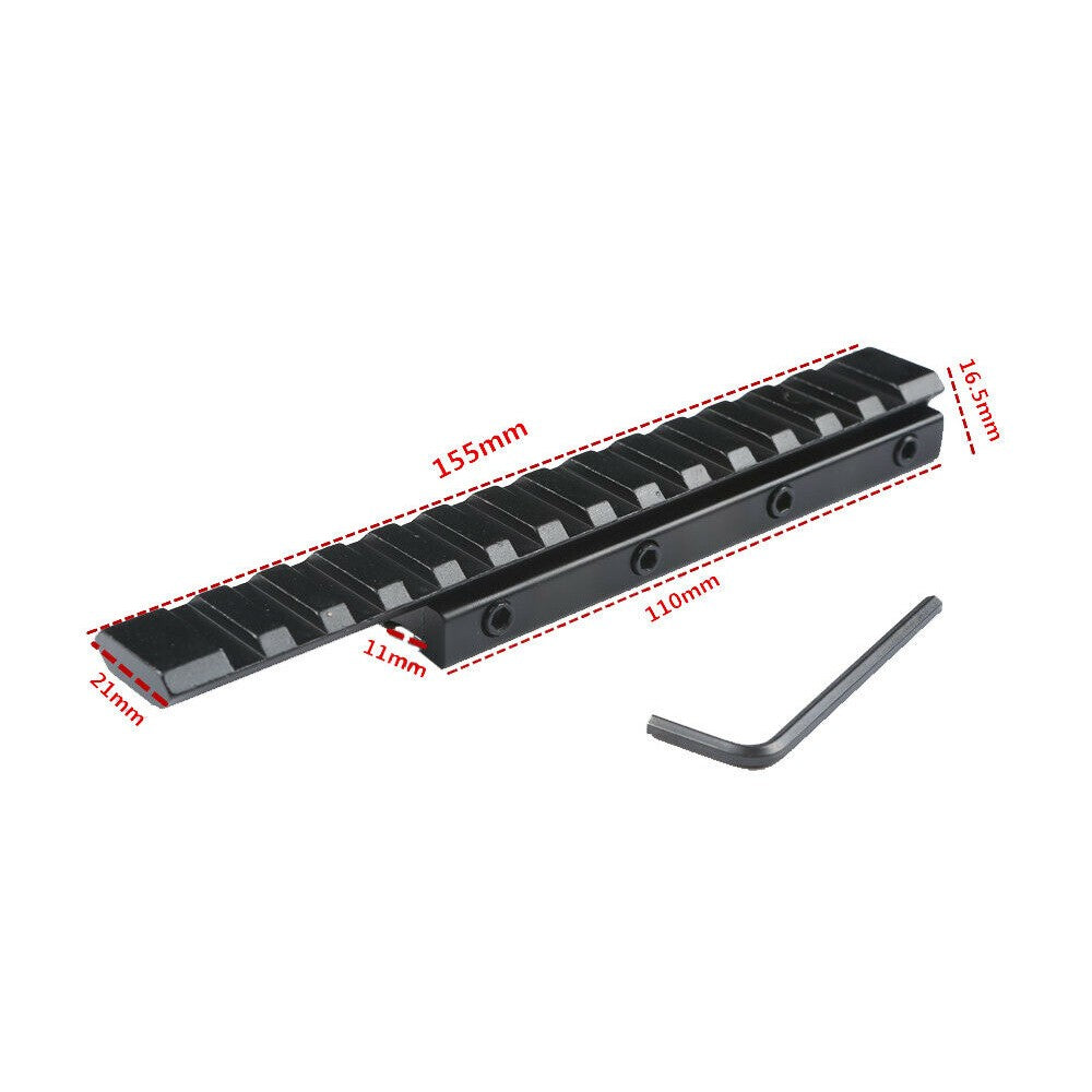 StoneSky Dovetail Extension Weaver Picatinny Adapter Riser Rail 11mm to 20mm Mount Base