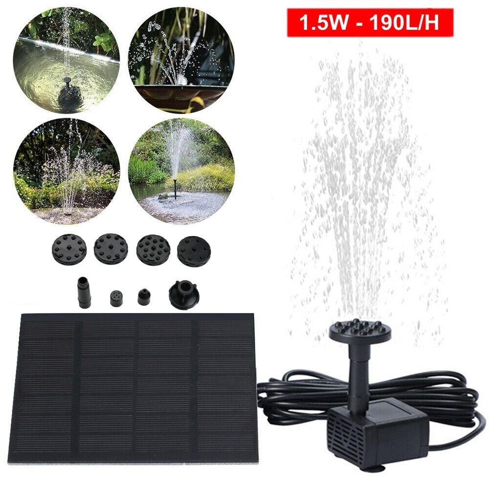 StoneSky Solar Power Fountain Submersible Floating Water Pump Bird Bath Pond Garden Pool