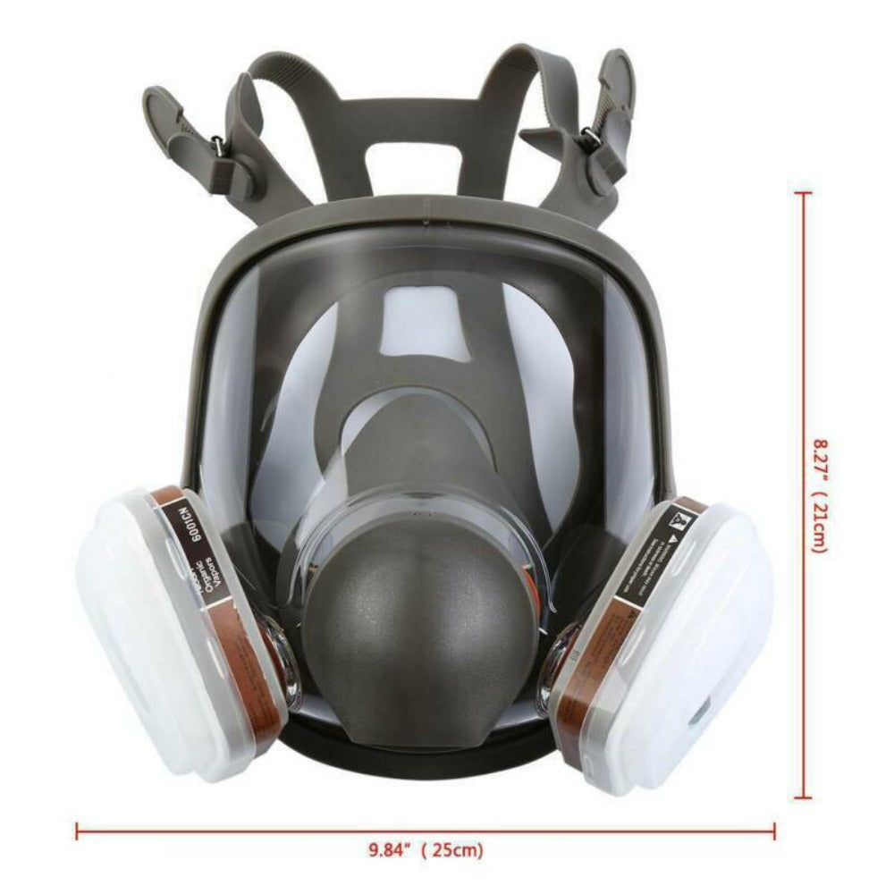 STONESKY Full Gas Face Cover Reusable Respirator , Paint Vapors, Dust Mold, Chemicals Large ,Gray Color for Adult