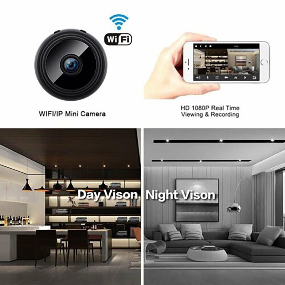 StoneSky Mini Hidden Spy Camera Wireless Wifi Home Security Night Vision HD 1080P w/ 32GB