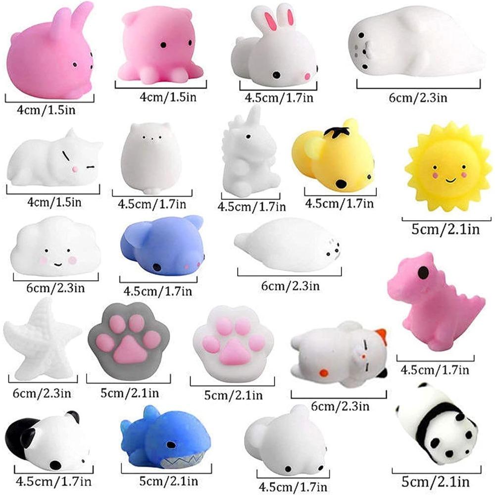 STONESKY Squeeze Toy 100 Pack, Kawaii Squishies Toys Kids Party Favors, Bulk Animal Stress Relief Toys for Boys & Girls Birthday Party, Classroom Prizes, Halloween Basket Stuffers,Christmas Gifts