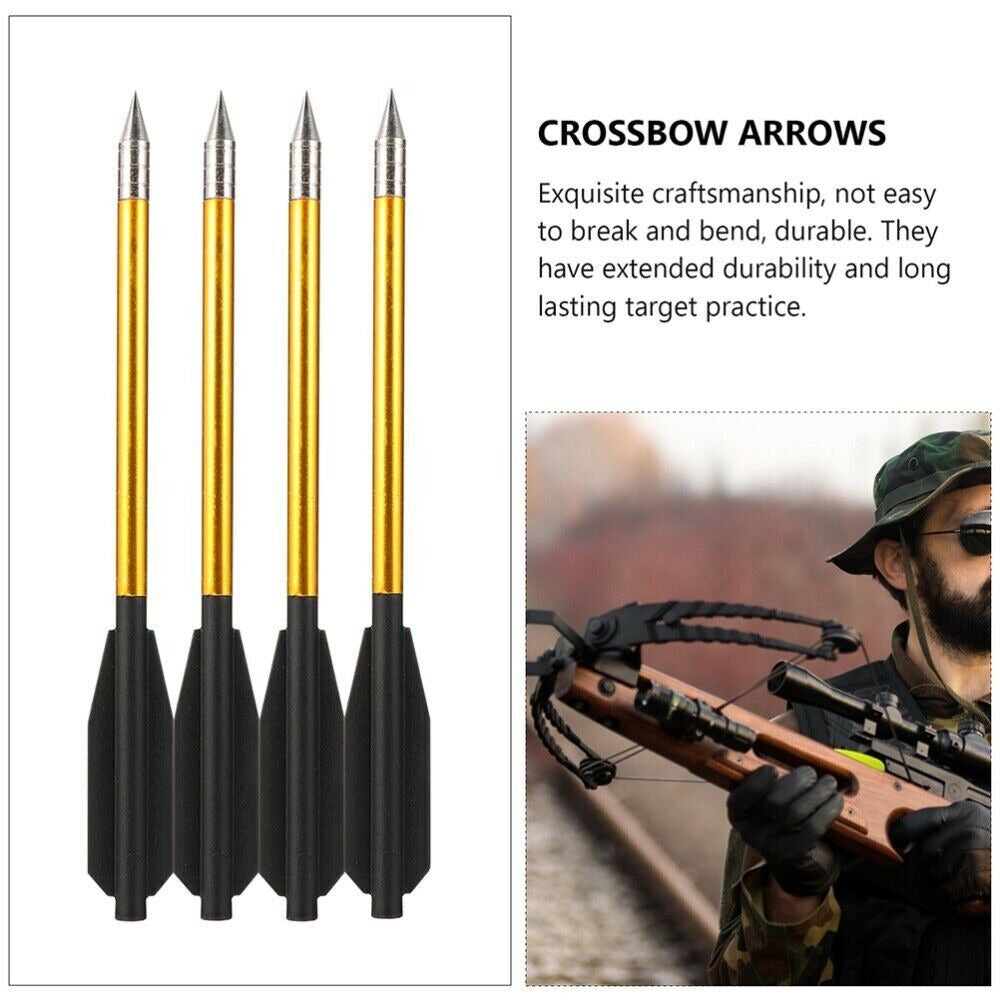 STONESKY 12Pcs 6.3" Crossbow Bolts Aluminum Arrow For 50 &80 lb Pistol Crossbow Archery