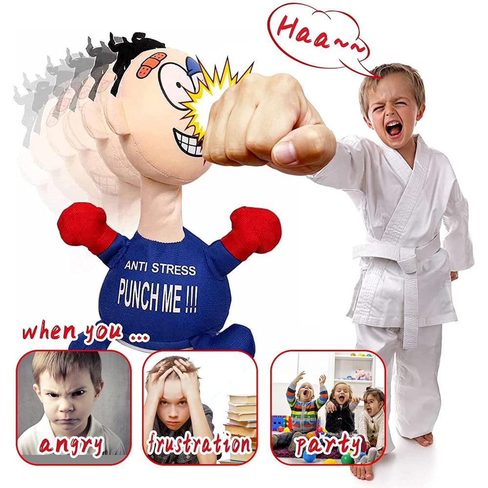 STONESKY Punch Me Toy Electric Touch Plush Vent Doll Anti Stress Toy Stuffed Figure Doll