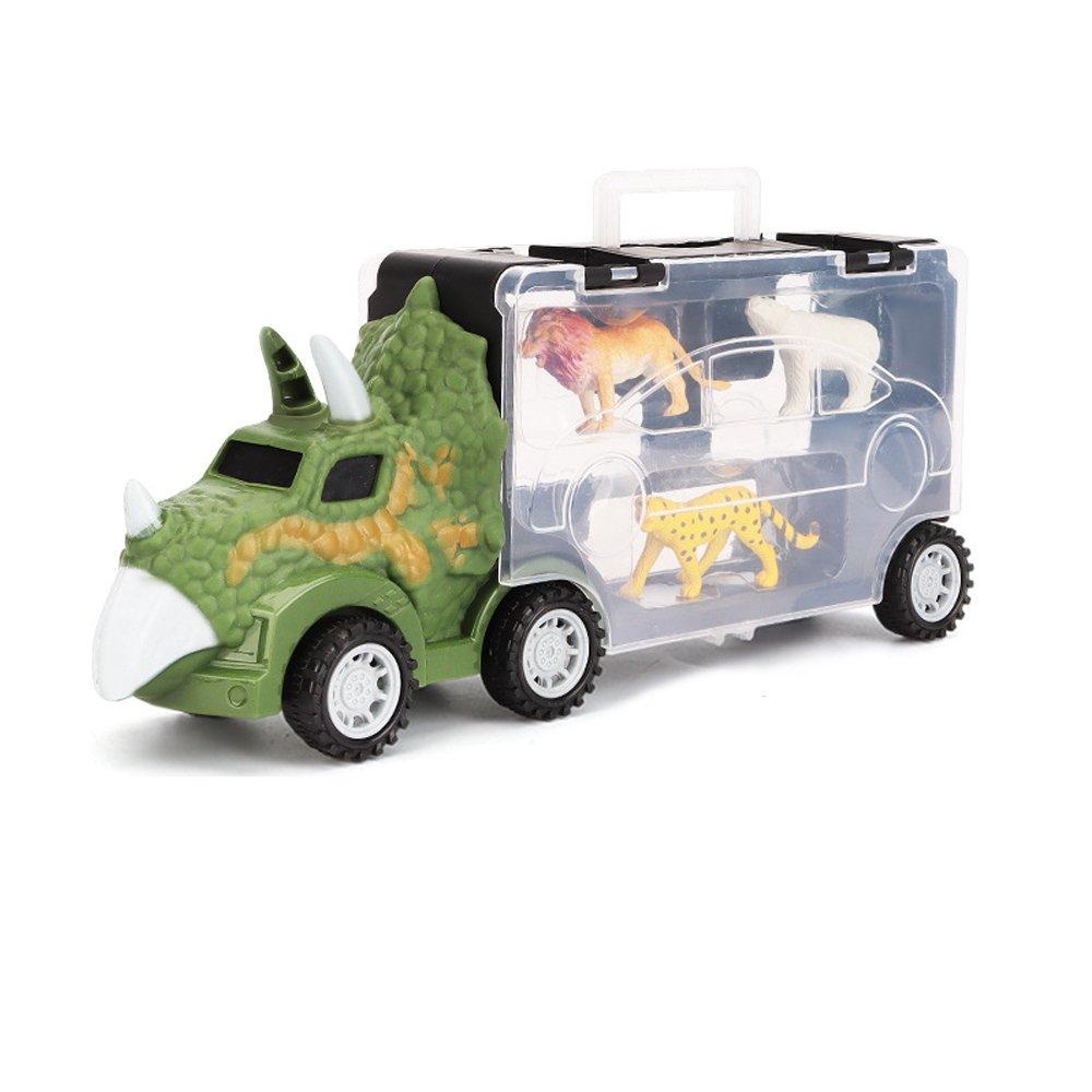 STONESKY Dinosaur Truck Toy Transport Carrier Car Set Pull Back Dinosaur Car Boys Gifts