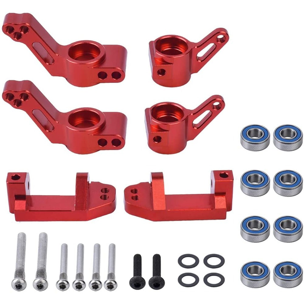 StoneSky Front Caster Block Steering & Rear Stub Axle Carriers For 1/10 Traxxas 2WD Slash