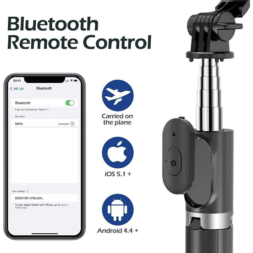 StoneSky Remote Selfie Stick Tripod Phone Desktop Stand Desk Holder For iPhone/Samsung US