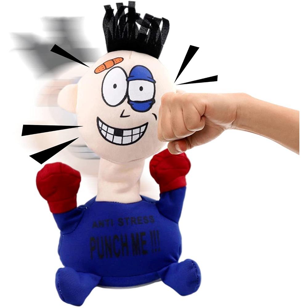 STONESKY Punch Me Toy Electric Touch Plush Vent Doll Anti Stress Toy Stuffed Figure Doll