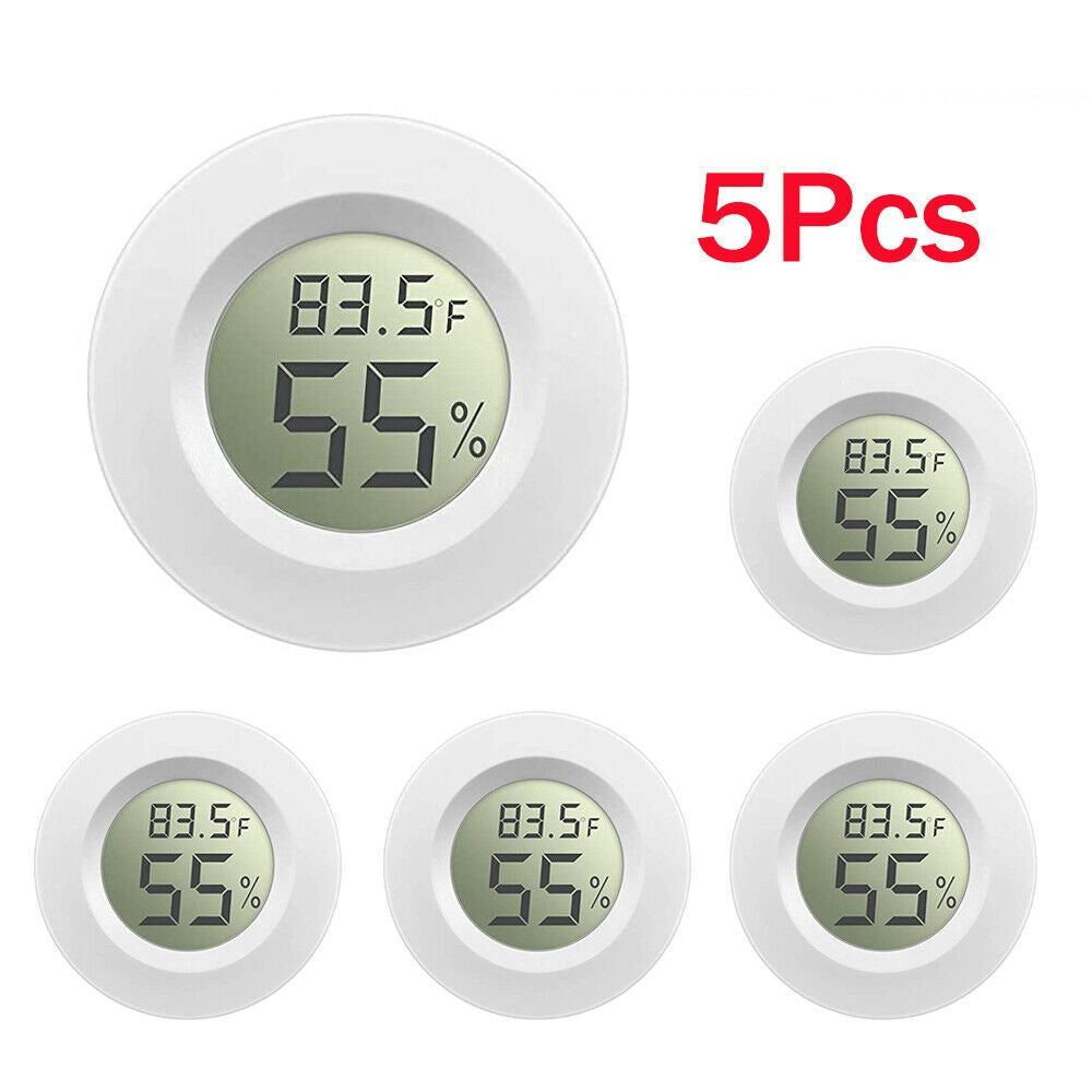 StoneSky 5Pcs Mini Digital LCD Indoor Hygrometer Thermometer Humidity Meter Temperature