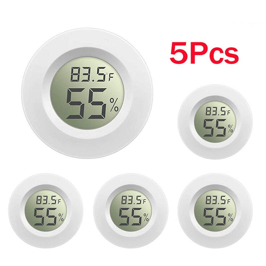 StoneSky 5Pcs Mini Digital LCD Indoor Hygrometer Thermometer Humidity Meter Temperature