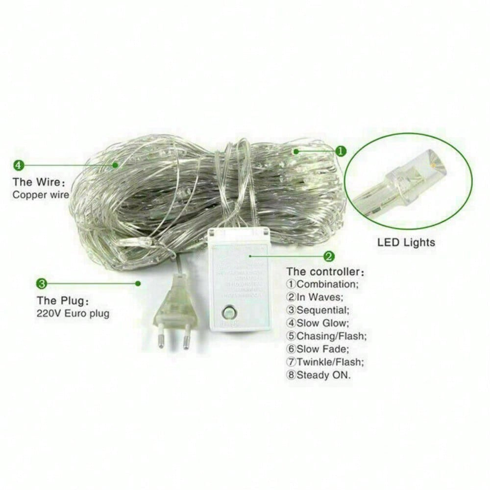 STONESKY Led Net Lights Net Mesh 1.5mX1.5m 96 LEDs Fairy String LED Lights for Wedding Home Garden Xmas Party Valentine Christmas Decor,Warm White