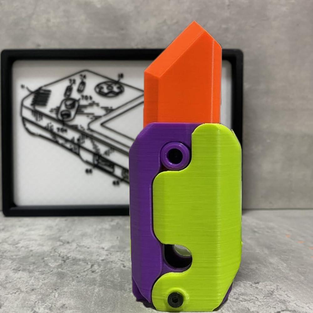 STONESKY 1Pcs 3D Printing Fidget Knife Toy Plastic EDC Fidget Anxiety Stress Relief Toys