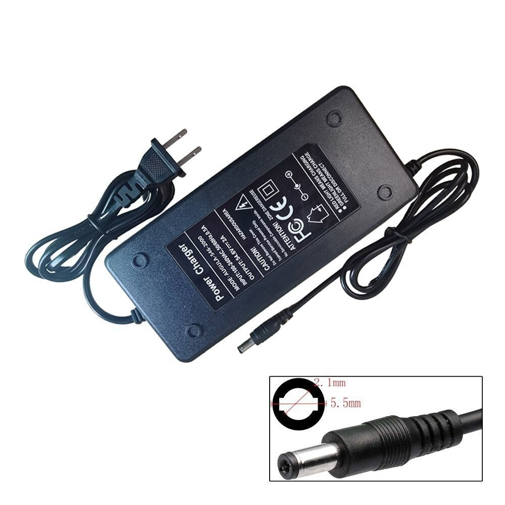 StoneSky 48V 54.6V 2A 13S Electric Bike Ebike Li-ion Battery Charger DC 5.5x2.1mm Plug US