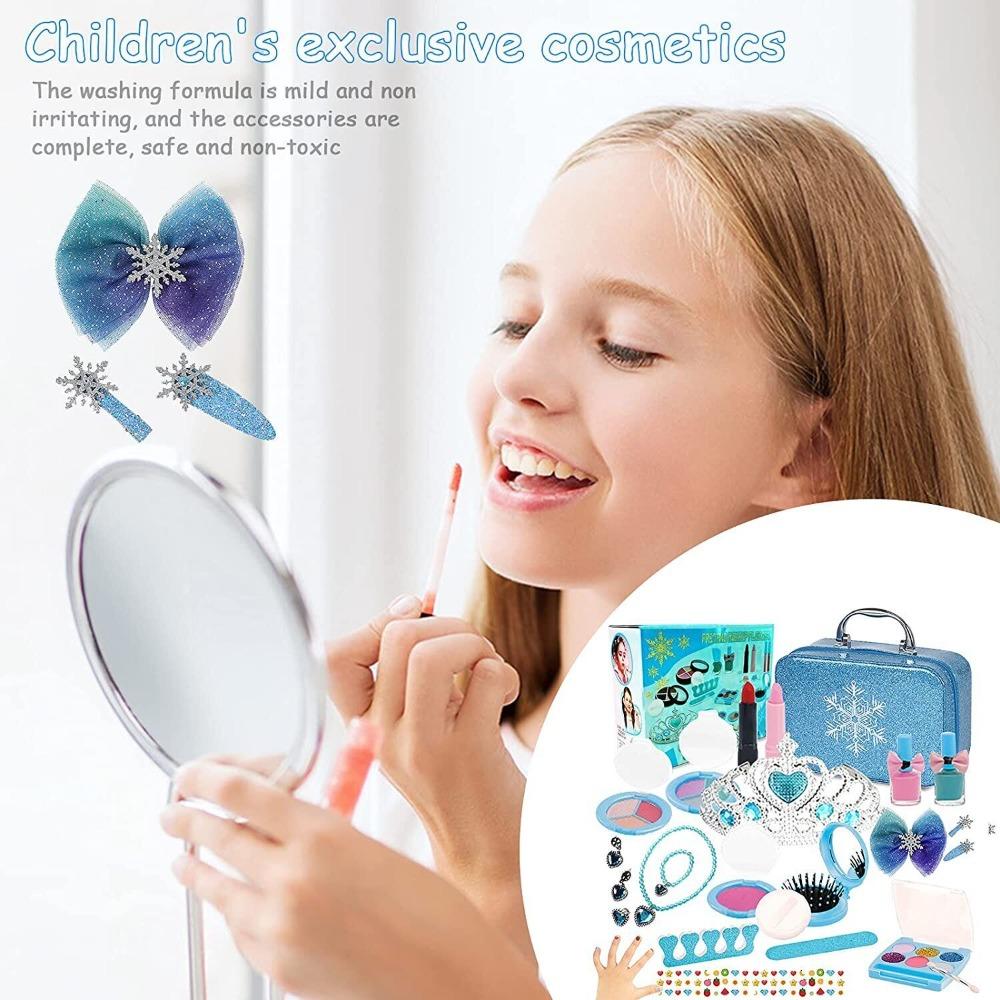 STONESKY 29Pcs/Set Kids Pretend Play Makeup Kit Washable Safe for Girls Beauty Toys Gift