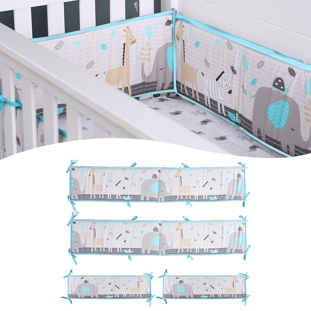 StoneSky 4Pcs Baby Crib Bumper Pads Crib Around Cushion Cotton Newborn Baby Cot Protector